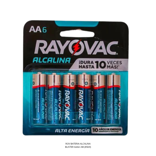 ROV BATERIA ALCALINA BLISTER 6AAA /48 (8569)