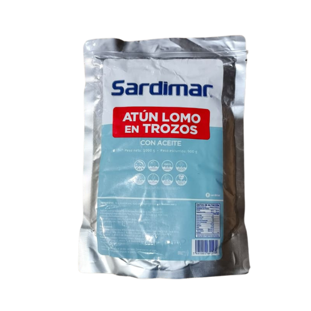 SARDIMAR ATUN TROZOS EN ACEITE 1000G /8