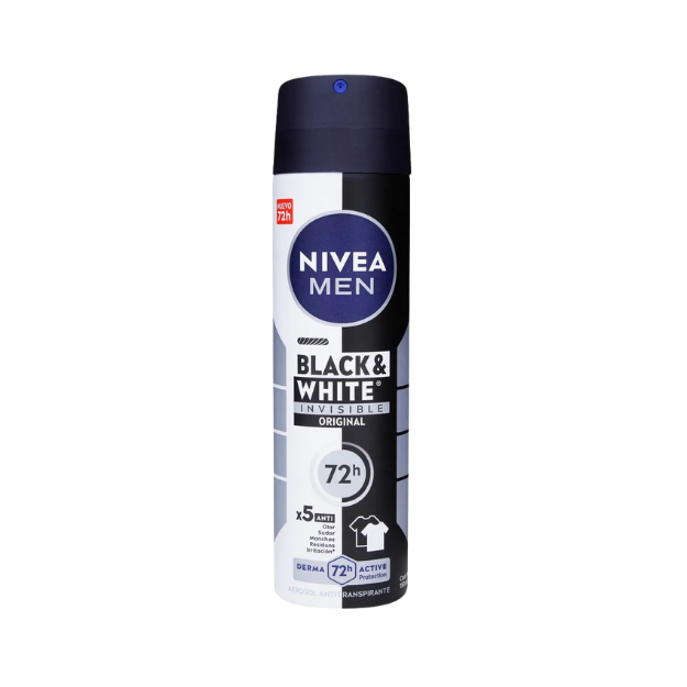 NIVEA F/MEN DEO INV B&W POW SPRAY 150ML /12
