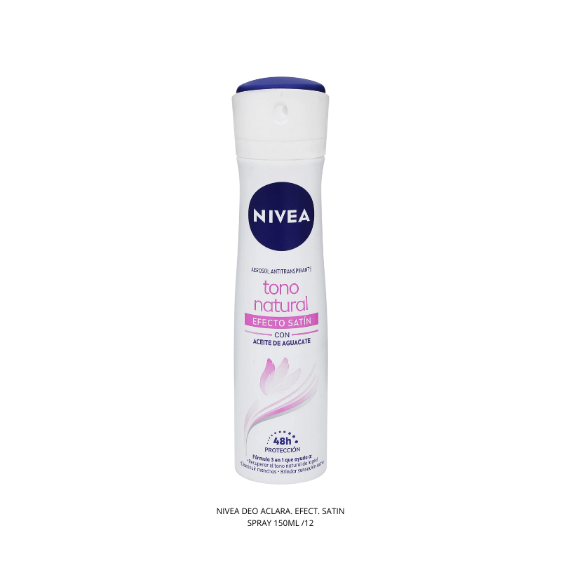 NIVEA DEO NATURAL EFECTO SATIN SPRAY 150ML /12