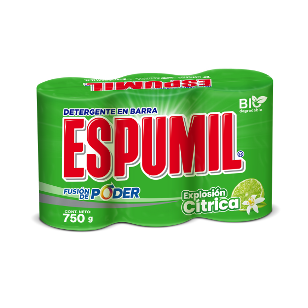 ESPUMIL BARRA 3PACK EXPLOSION CITRICA 750G /8