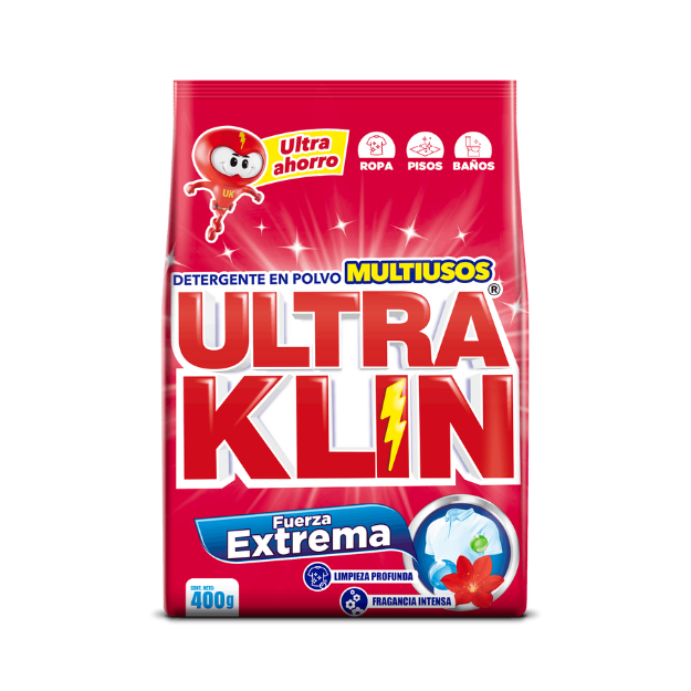 ULTRAKLIN DETERGENTE FUERZA EXTREMA 400G /20