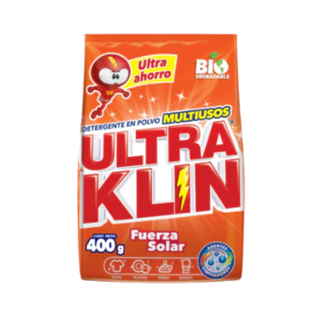 ULTRAKLIN DETERGENTE FUERZA VITAL 400G /20