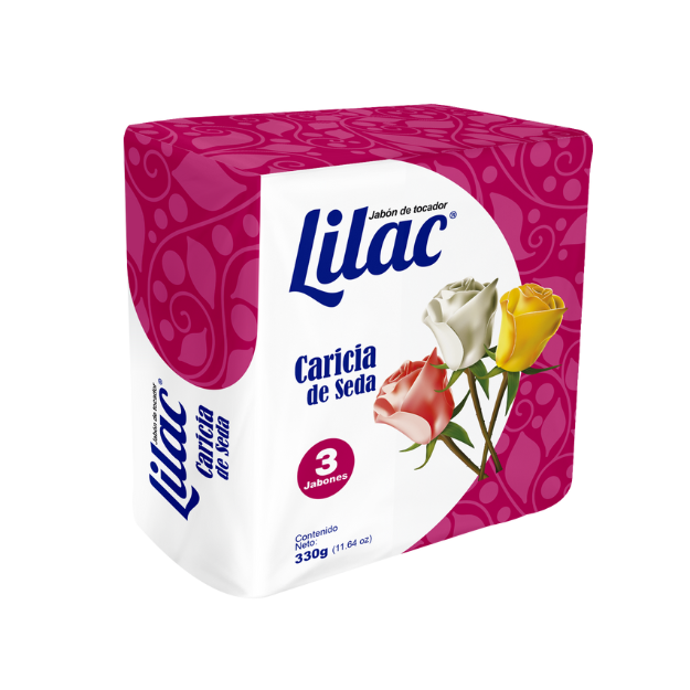 LILAC JABON CARICIA DE SEDA 3PACK 330G /16