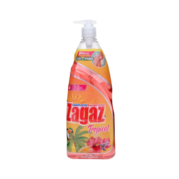 ZAGAZ LAVAPLATOS LIQUI TROPICAL BOTELLA 750ML /12