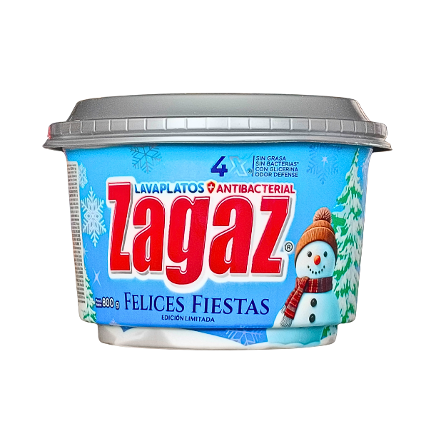 ZAGAZ LAVAPLATOS FELICES FIESTAS 800G /12