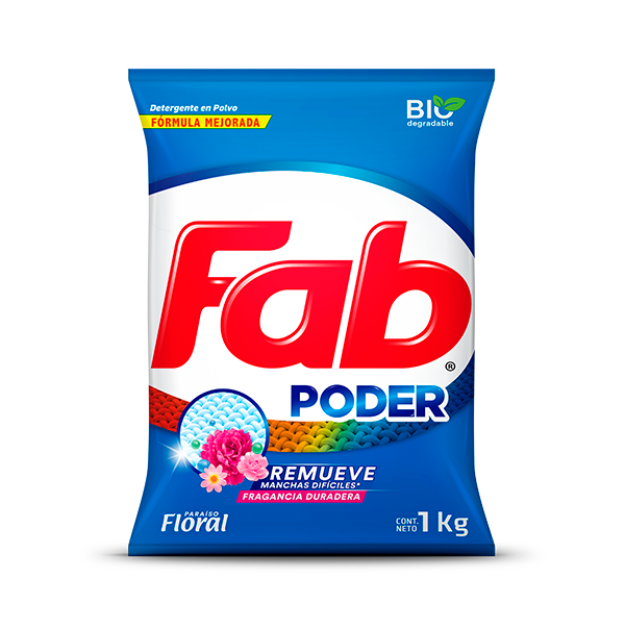 FAB DETERGENTE PARAISO FLORAL 1KG /10