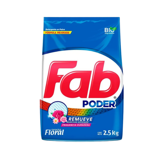 FAB DETERGENTE PARAISO FLORAL 2.5KG /6