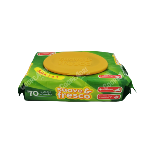 SUAVE Y FRESCO TOALLA HMD ALOE VERA 70U /24