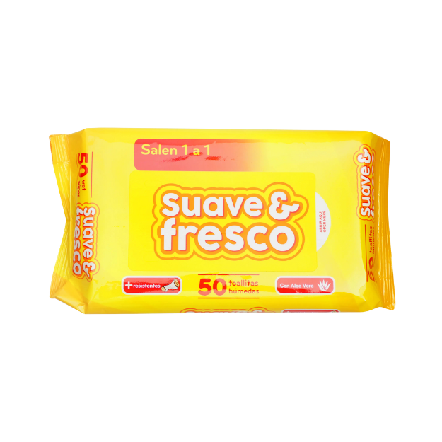 SUAVE Y FRES TOALLA HUMEDA ECONO 50U /24