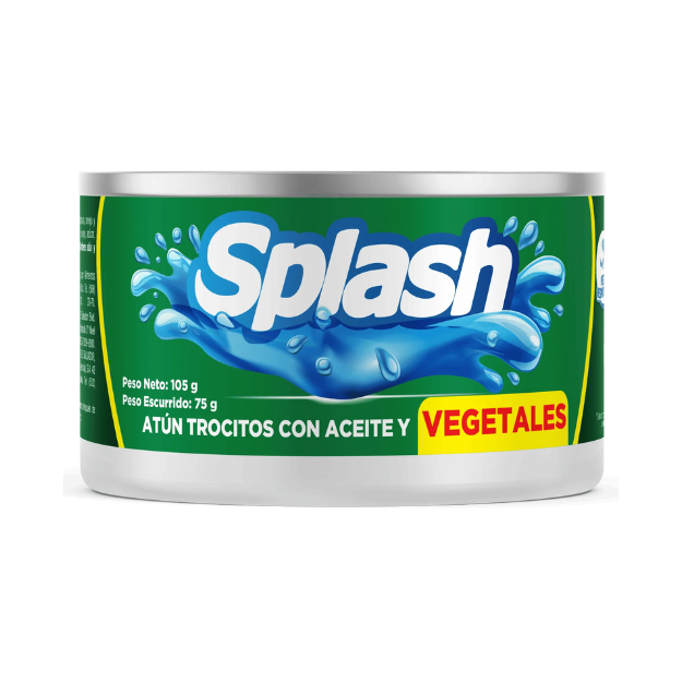 SPLASH ATUN TROCITOS CON VEGETALES 105G /72