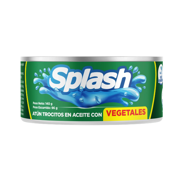 SPLASH ATUN TROCITOS CON VEGETALES 140G /48