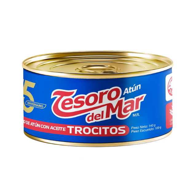 TESORO DEL MAR ATUN TROCITOS ACEITE 140G /48