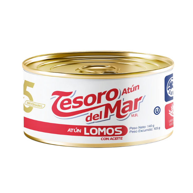 TESORO DEL MAR ATUN LOMO EN ACEITE 140G /48
