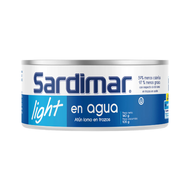 SARDIMAR ATUN LIGHT TROZOS AGUA 140G /48