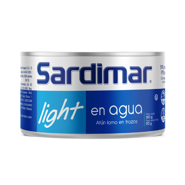 SARDIMAR ATUN LIGHT TROZOS AGUA 230G /48