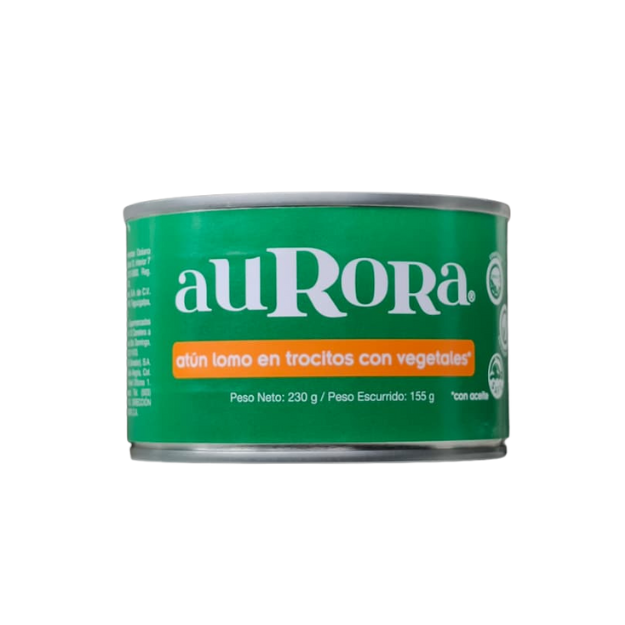AURORA ATUN TROCITOS CON VEGETALES 230G /48