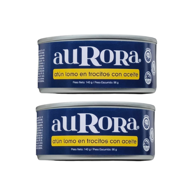 AURORA 2PACK ATUN TROCITOS 140G /24