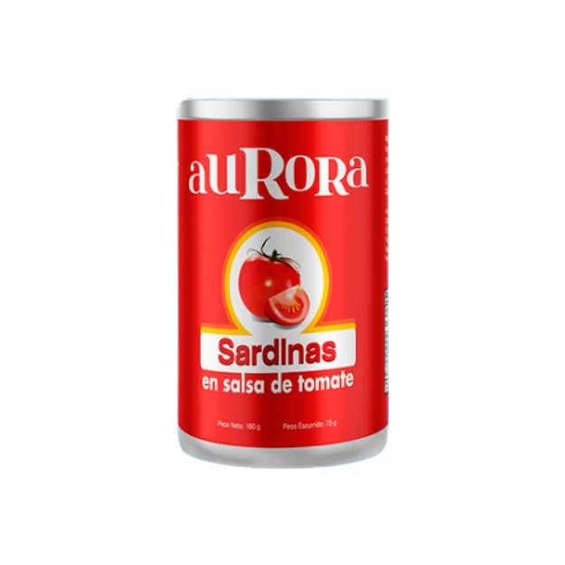 AURORA SARDINA SALSA DE TOMATE 160G /48