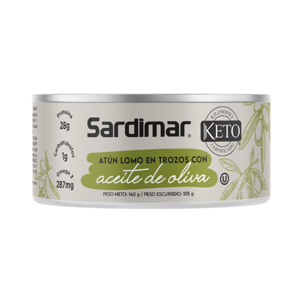 SARDIMAR ATUN TROZOS EN ACEITE DE OLIVA 140G /48