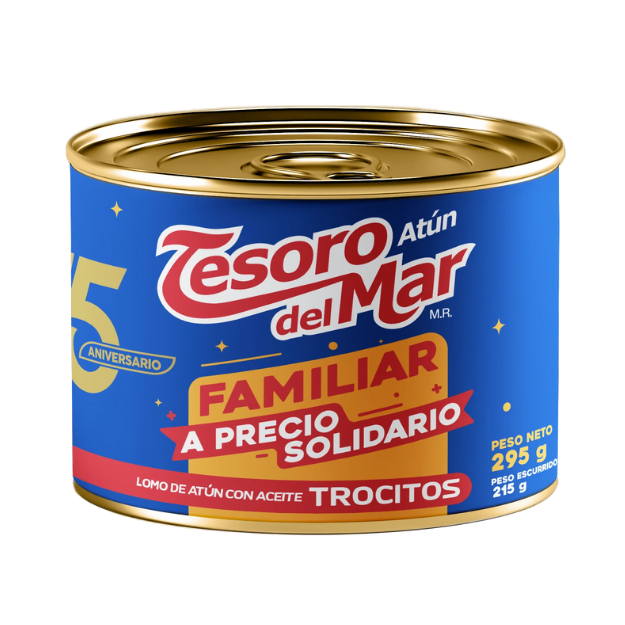 TESORO DEL MAR ATUN TROCITOS EN ACEITE DE SOYA 295G /24
