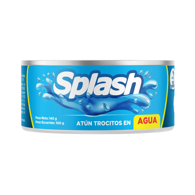 SPLASH ATUN TROCITOS EN AGUA 140G /48