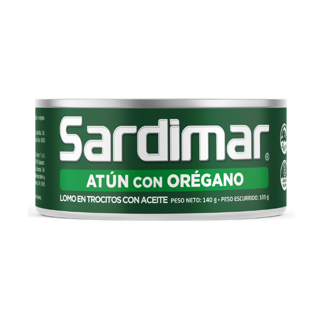 SARDIMAR ATUN TROCITOS CON OREGANO 140G /48