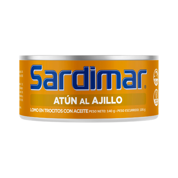 SARDIMAR ATUN EN TROCITOS AL AJILLO 140G /48