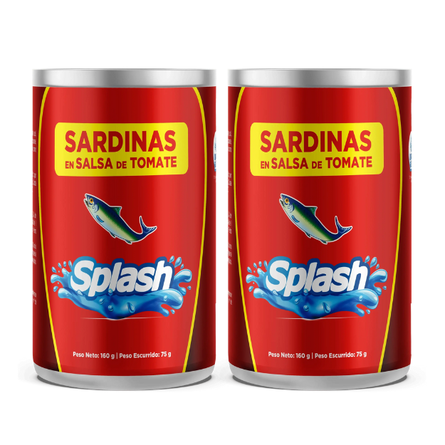 SPLASH 2PACK SARDINA DULCE 160G /24