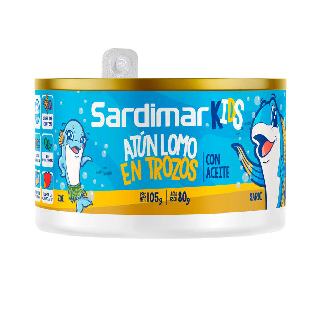 SARDIMAR KIDS ATUN TROZOS EN ACEITE 105G /72