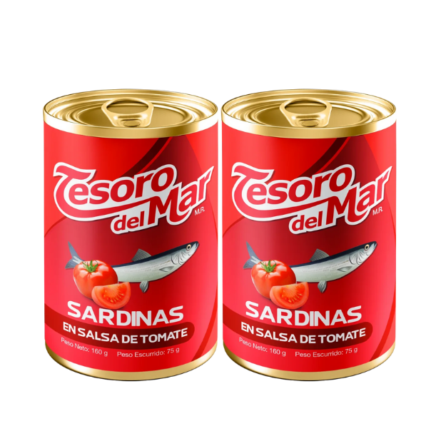 TESORO DEL MAR 2PACK SARDINA TOMATE 160G /24