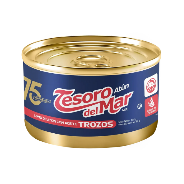 TESORO DEL MAR ATUN TROZOS EN ACEITE 105G /72