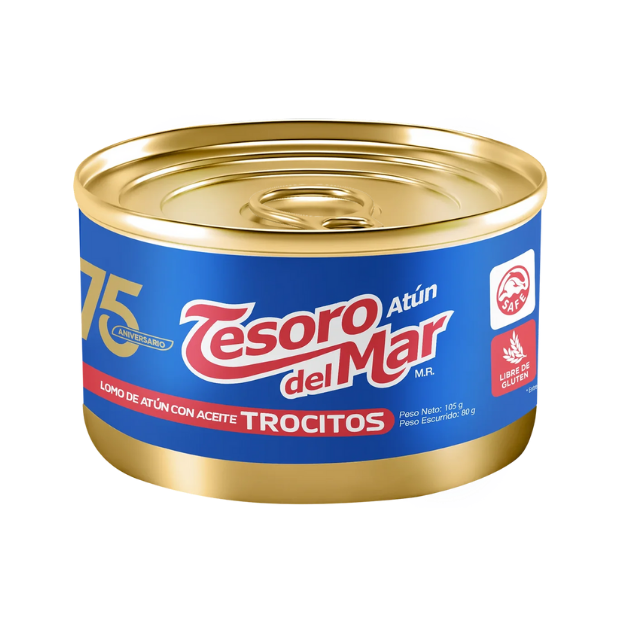 TESORO DEL MAR ATUN TROCITOS EN ACEITE 105G /72