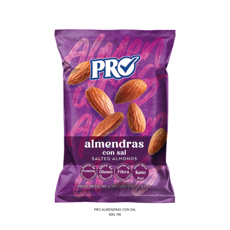 PRO ALMENDRAS CON SAL 80G /96