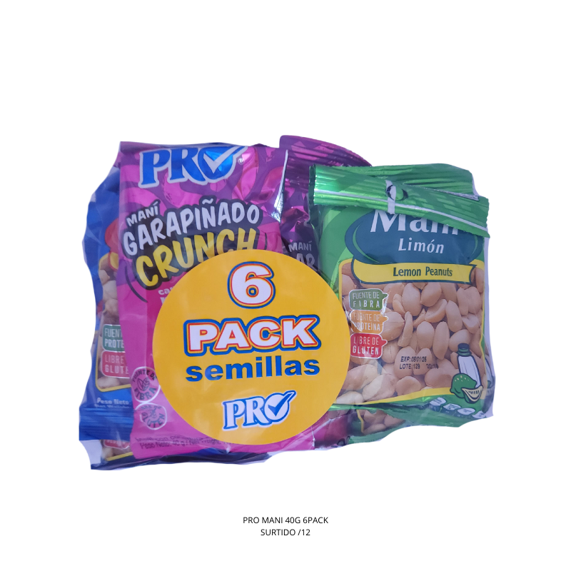 PRO MANI 40G 6PACK SURTIDO /12