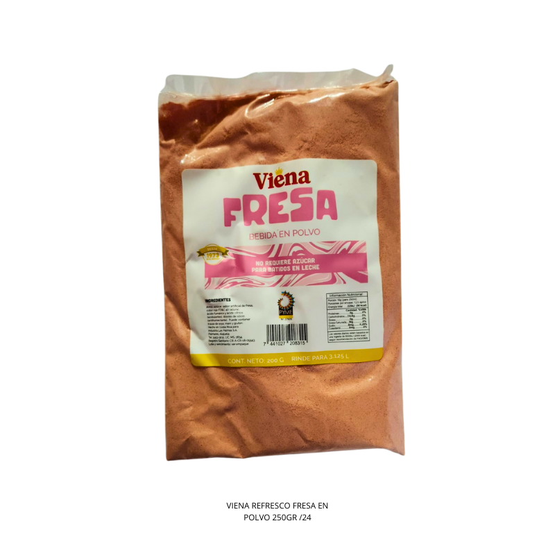 VIENA REFRESCO FRESA EN POLVO 250GR /24