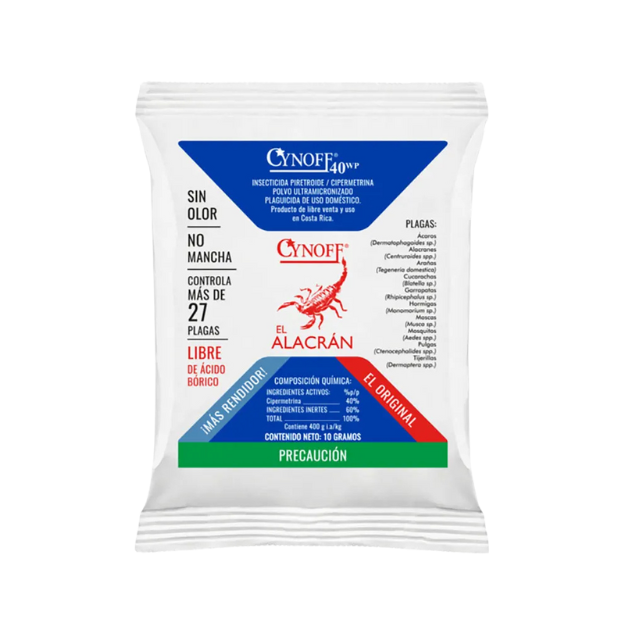 CYNOFF PLAGUICIDA EN POLVO EL ALACRAN 10G /400