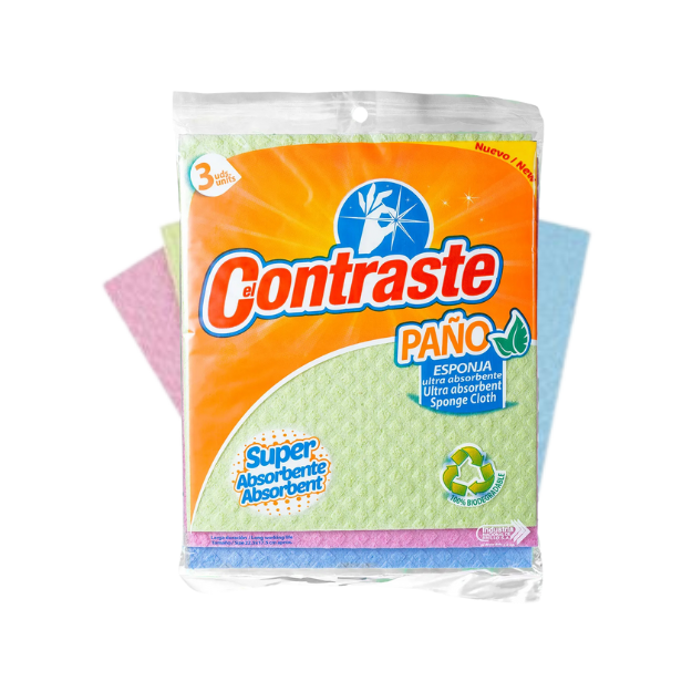CONTRASTE PAÑO ABSORBENTE ANTIBACTERIAL 3PACK /24
