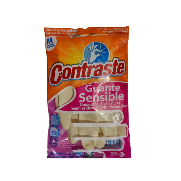 CONTRASTE GUANTE SENSIBLE MEDIANO 1X36