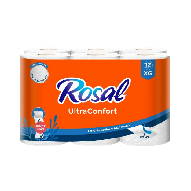 ROSAL HIGIENICO NARANJA ULTRA 12 ROLLOS 12X4