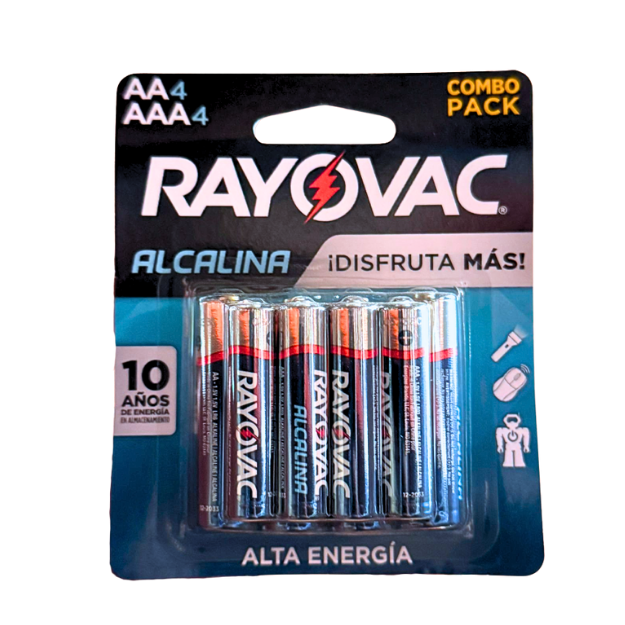 ROV COMBO PACK BATERIA ALCALINA 4AA+4AAA/12(1126)
