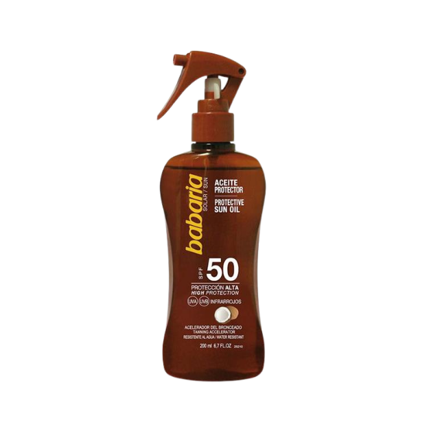 BABARIA SPRAY ACEITE PROTECTOR COCO F-50 200ML /6