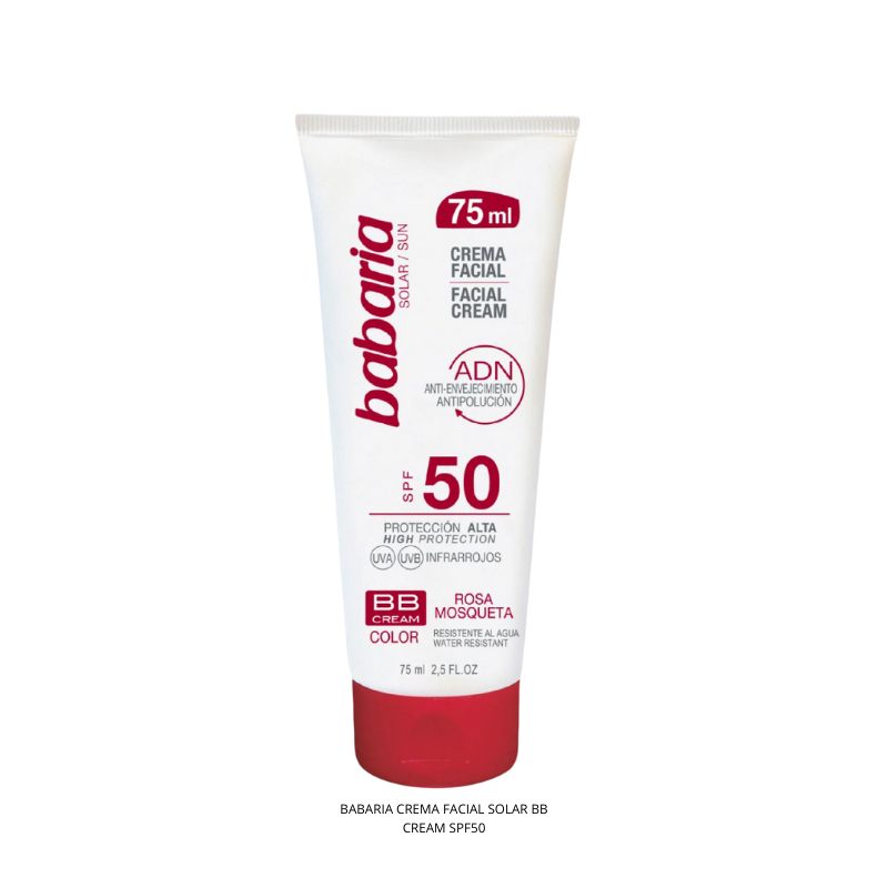 BABARIA CREMA FACIAL SOLAR BB CREAM SPF50 75ML