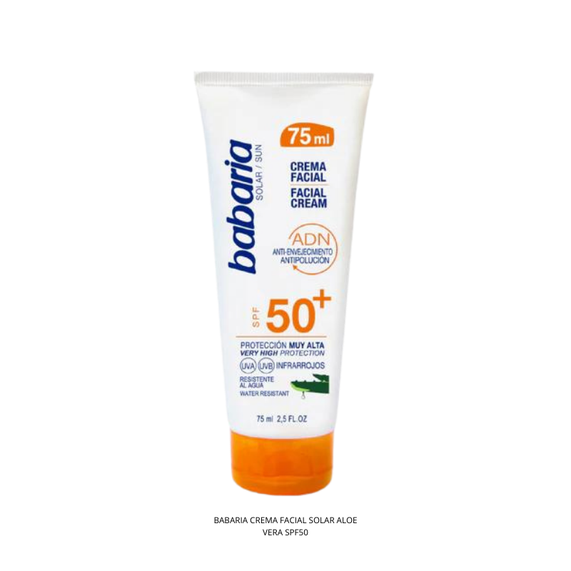BABARIA CREMA FACIAL SOLAR ALOE SPF50 75ML