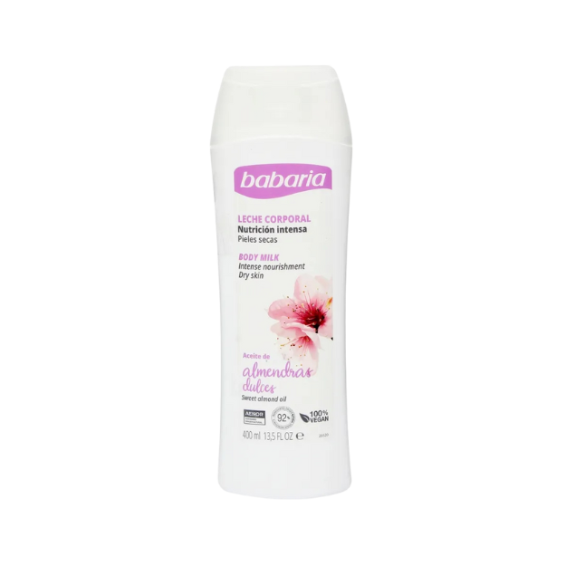 BABARIA CREMA BODY MILK ACEITE ALMENDR 400ML /12