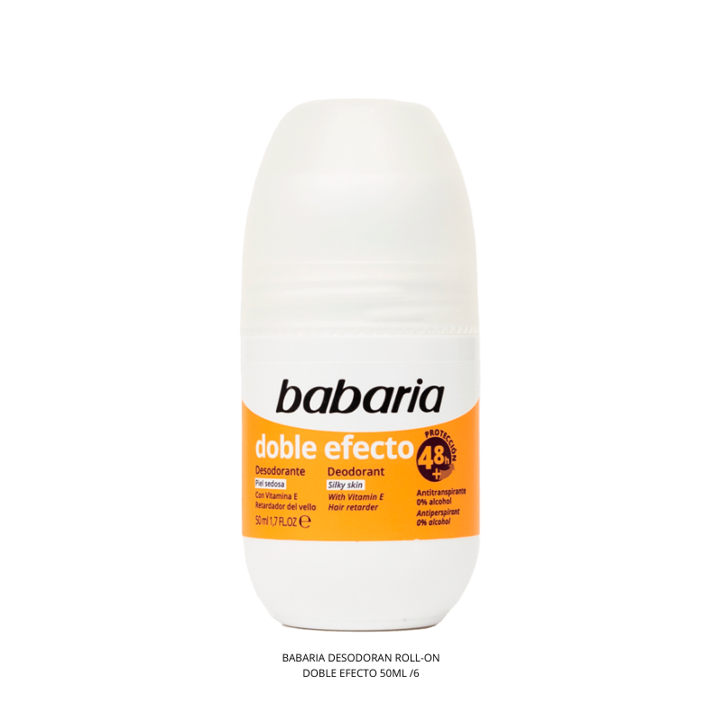 BABARIA DESODORANTE ROLL-ON DOBLE EFECTO 50ML /6