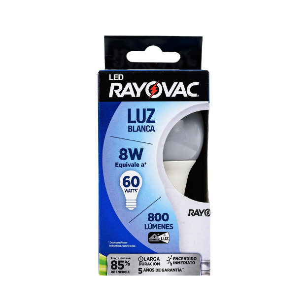 ROV BOMBILLO LED LUZ BLANCA 8W /6