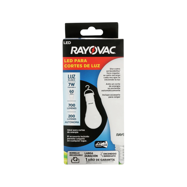 ROV BOMBILLO LED DE EMERGENCIA LUZ BLANCA 7W /10